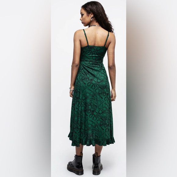 Disturbia Ophidia Snake Print Cami Midaxi Wrap Dress - Picture 3 of 11